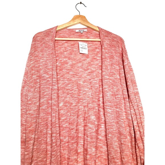Madewell Summer Ryder Waterfall Cardigan Sweater in Marled Rose Size XXL NWT - Picture 4 of 10